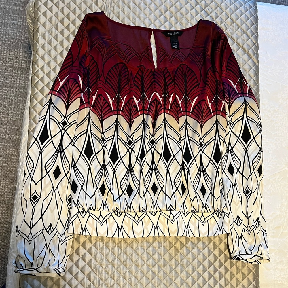 White House Black Market silk blouse